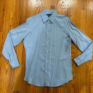 Banana Republic Stretch Slim Fit blue dress shirt